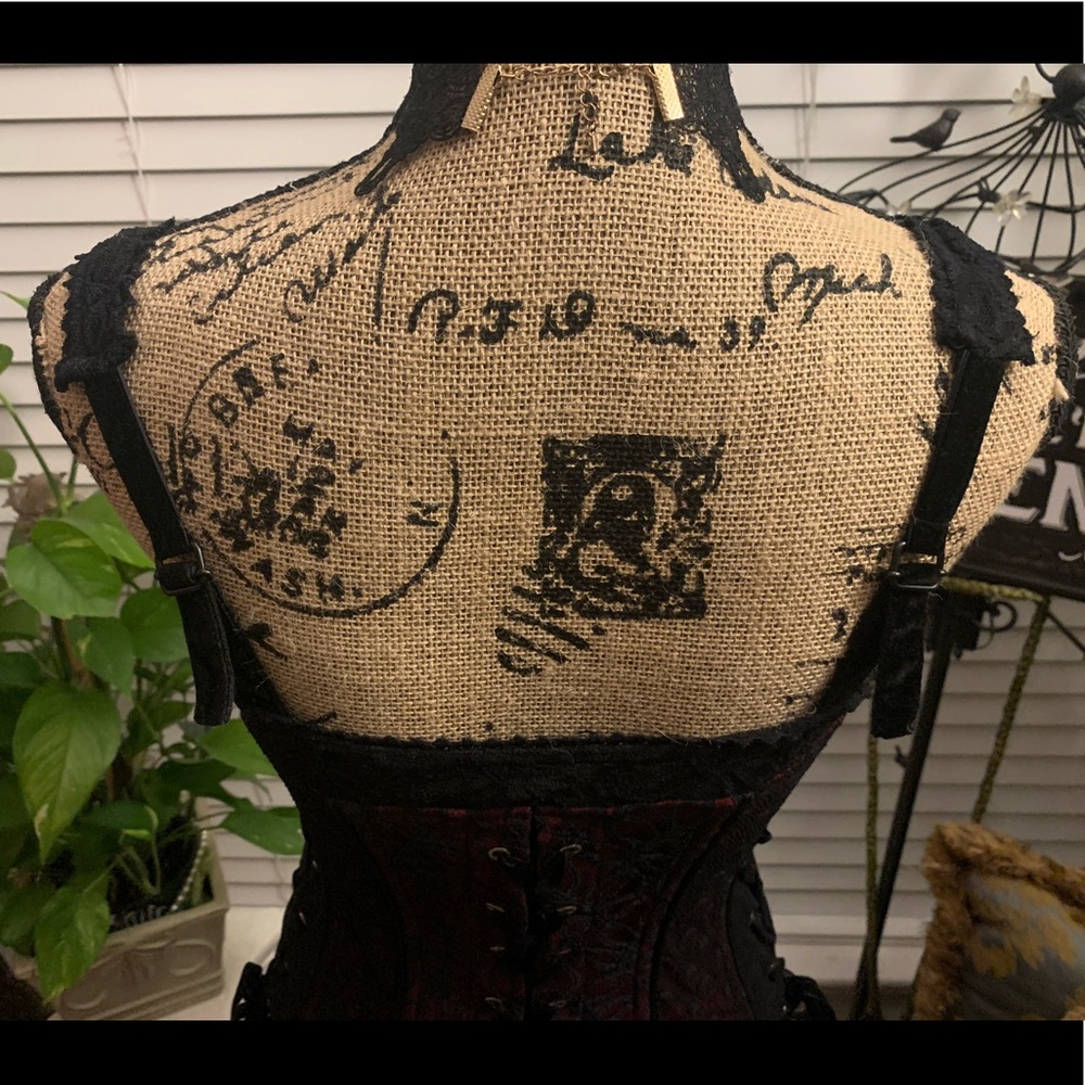 Tripp NYC Burgundy corset top circa 2005. - Picture 8 of 12
